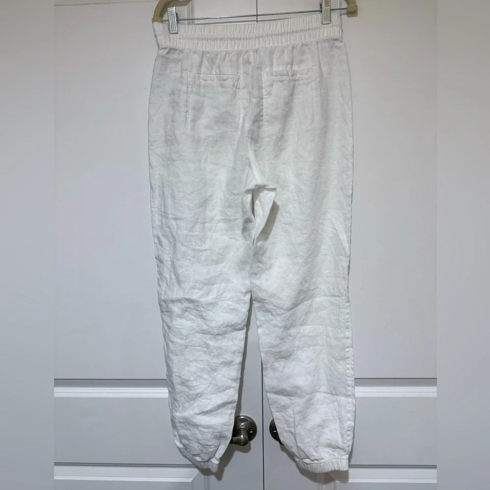 Athleta White LinenJogger Pants 💯% Linen (Tag Removed) Runs oversized